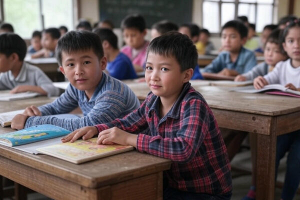 niños estudiando