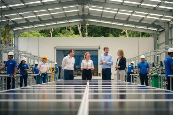 Guatemala sustainability business partnership field solar panel factory