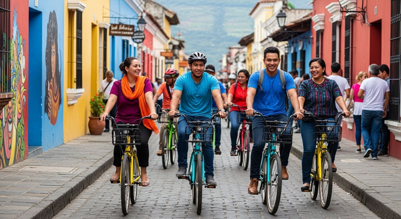 Grupo de personas en bici