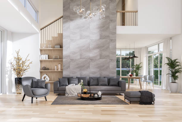 Pisos cerámicos que combinan con muebles grises