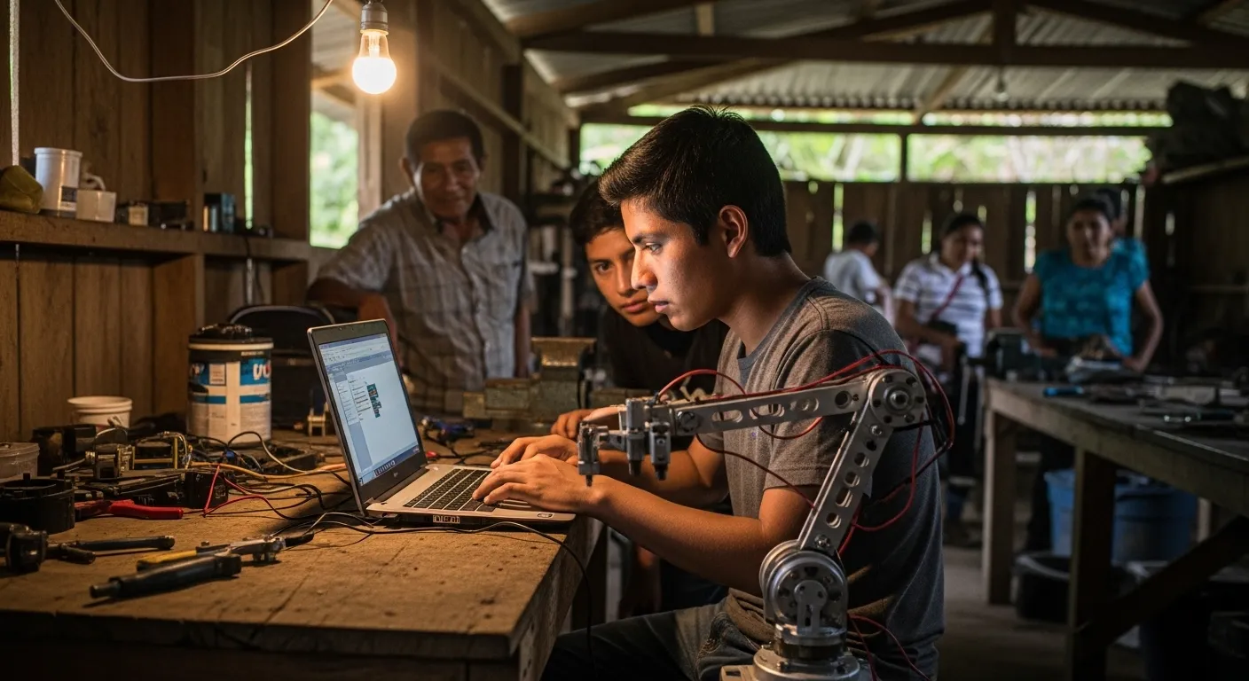 Joven programando