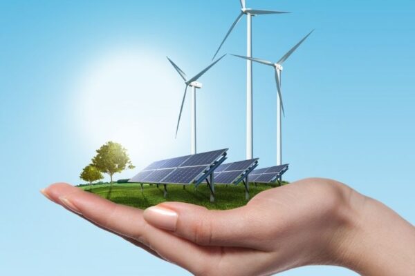 Aerogeneradores de energía eólica para representar acuerdos de compra de energía renovable y abastecimiento eléctrico a largo plazo.