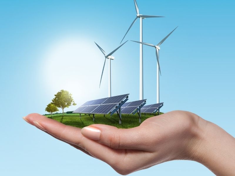 Aerogeneradores de energía eólica para representar acuerdos de compra de energía renovable y abastecimiento eléctrico a largo plazo.